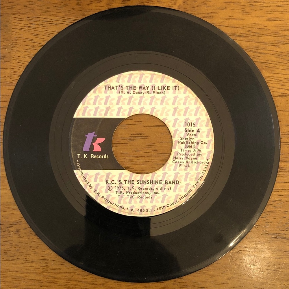 K.C. & The Sunshine Band Vinyl 45 Record That’s The Way I Like It